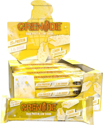 Grenade High Protein, Low Sugar Bar - Chocolate Chip Salted Caramel, 12 x 60 g