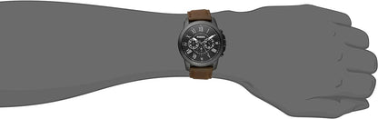 Fossil Leather Mens Quartz Watch