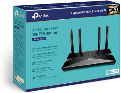 TP-Link Archer AX10 Next-Gen Wi-Fi 6 Router, AX1500 Mbps Gigabit Dual Band Wireless, OneMesh Supported, Beamforming & MU-MIMO, Ideal for Gaming Xbox/PS5/Steam and 4K, Works with Alexa