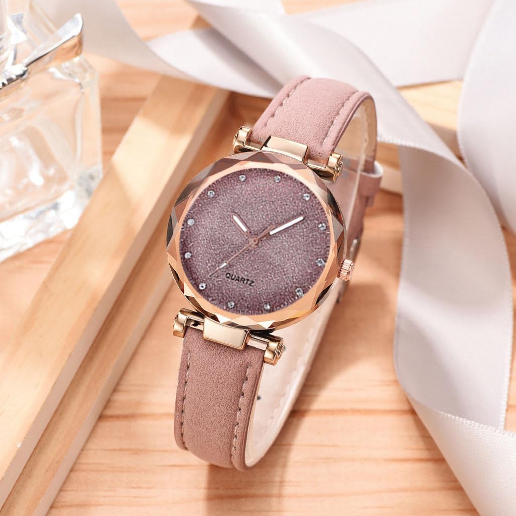 Luxury Womens Watch with Bracelet Gifts Set Rose Gold for Lady Female Elegant Wrist Watches Ladies Stylish Bracelet Watches