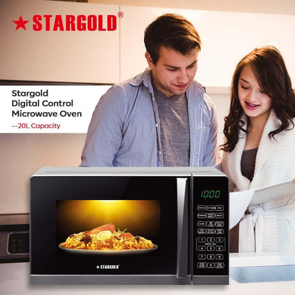 STARGOLD Microwave Oven 20L Capacity With 30-Minute Cooking Timer And 6-Stage Heat 700W Home Appliance, SG-2241MC