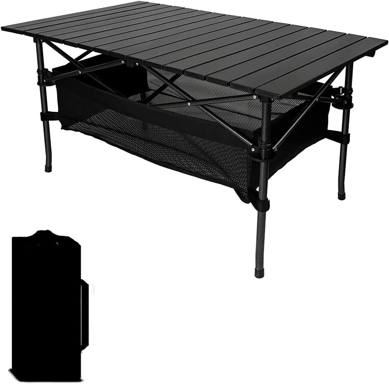 Jorunb Large Foldable Table,Portable Camping Table,Picnic Table,Backpacking Table with Storage Waterproof Pocket,for Outdoor BBQ,Cookout,Picnic,Beach,Camping and Beach 95 * 55 * 50CM