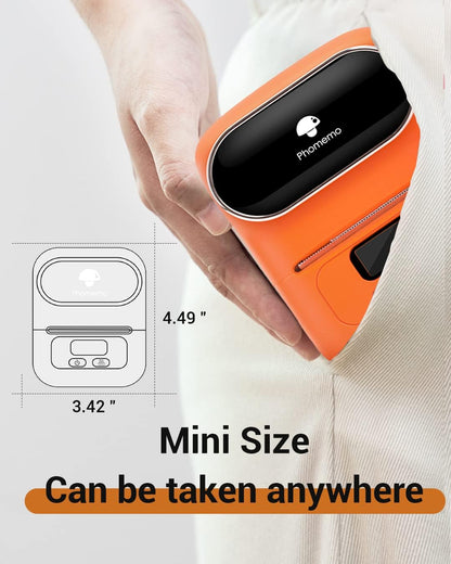 Phomemo Label Maker Machine - Phomemo M110 Portable Bluetooth Thermal Label Printer. Sticker Maker, Barcode Printer for Clothing, Jewelry, Retail, Mailing,support Arabic and English,For iOS & Android