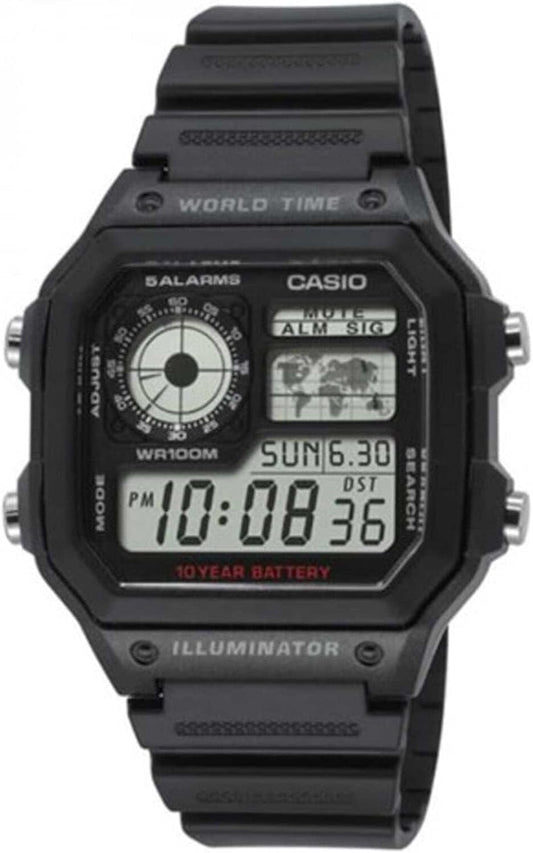 Casio Men's Digital Dial Stainless Steel Band Watch