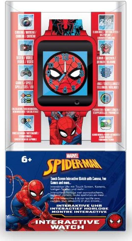 Accutime SPD4664AZ Marvel Spider-Man Miles Morales Digital Smartwatch for Kids, 40 mm Diameter, Black