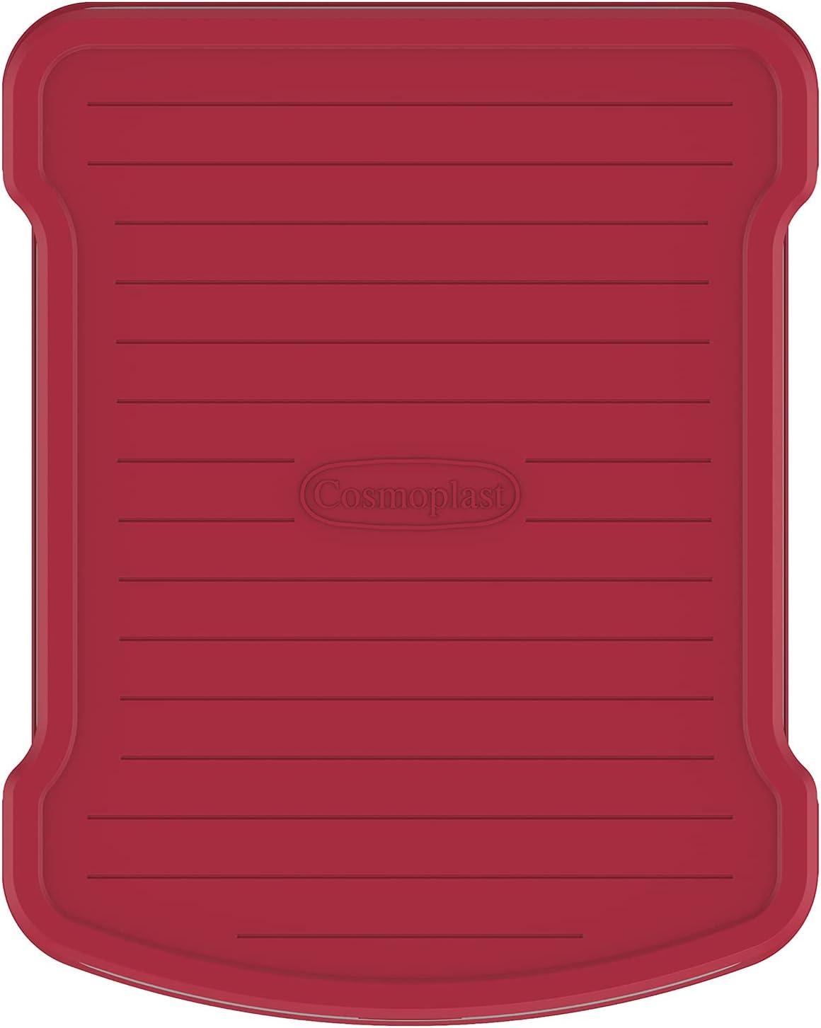 Cosmoplast 3 Tiers Multipurpose Storage Cabinet With Wheels, Dark Red With Translucent Drawers