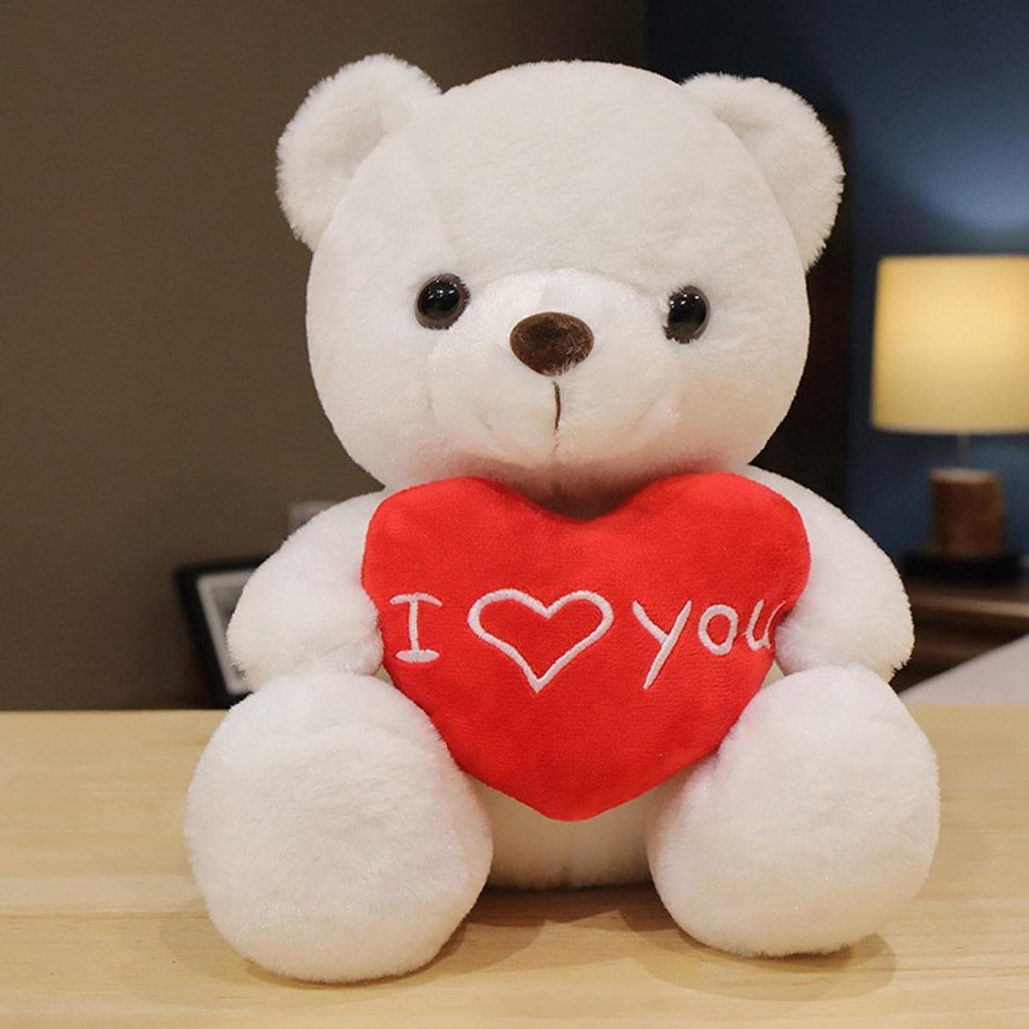 Valentine Bear Plush,11 Inch I Love You Bear Stuffed Animal Doll with Heart - Anniversary Party Favor Supplies Birthday Gifts for Valentine's Day