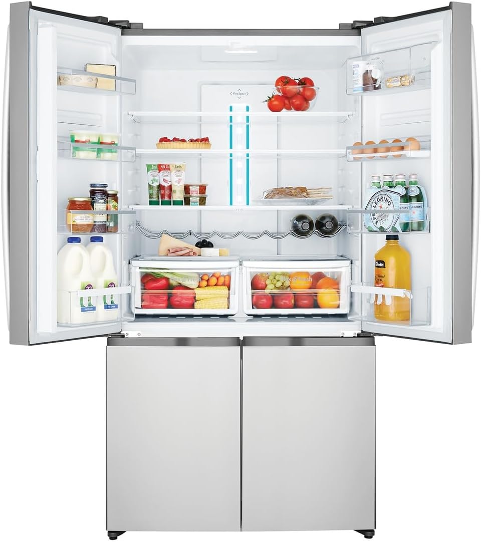 Electrolux Refrigerator, 4 Door Side by Side, French door, 600 Liters, No Frost Fridge, Inverter Compressor, Steel, Made in Thailand, EQA6000X"Min 1 year manufacturer warranty"