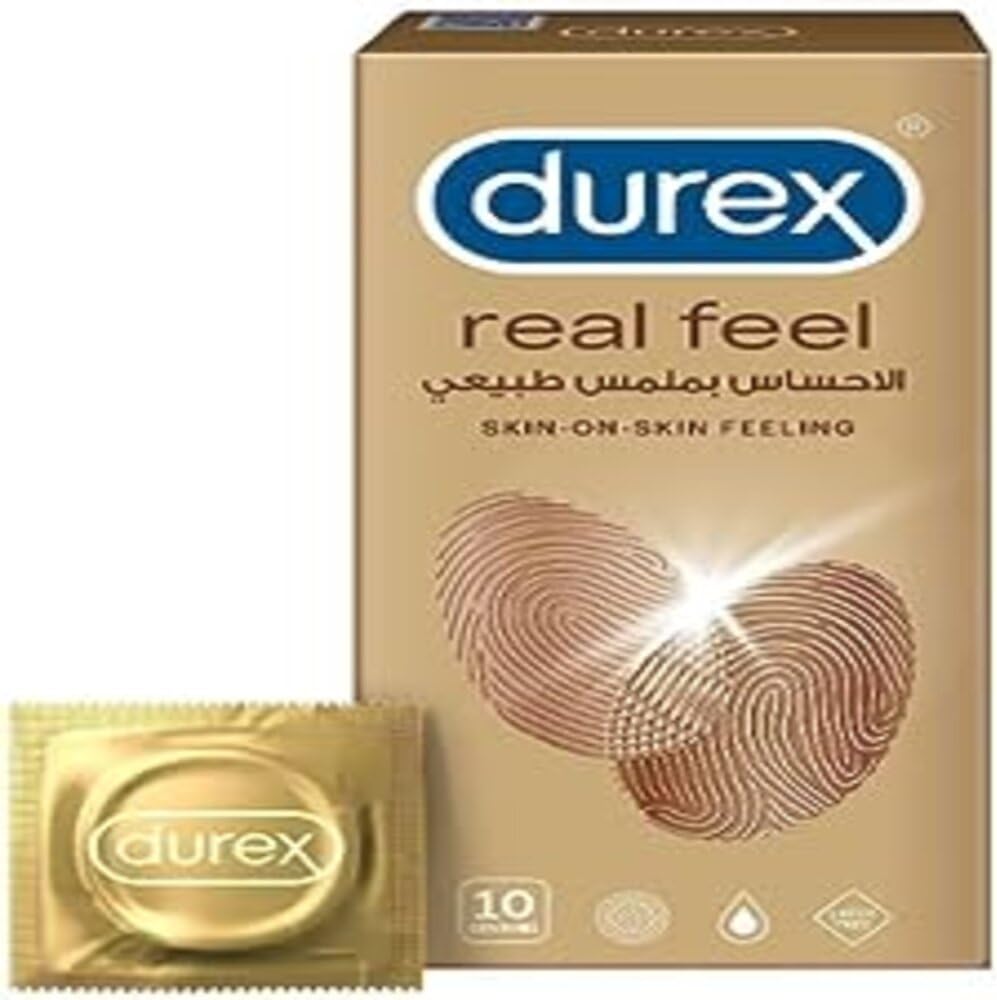 Durex Real Feel Condoms for Men, Pack of 10