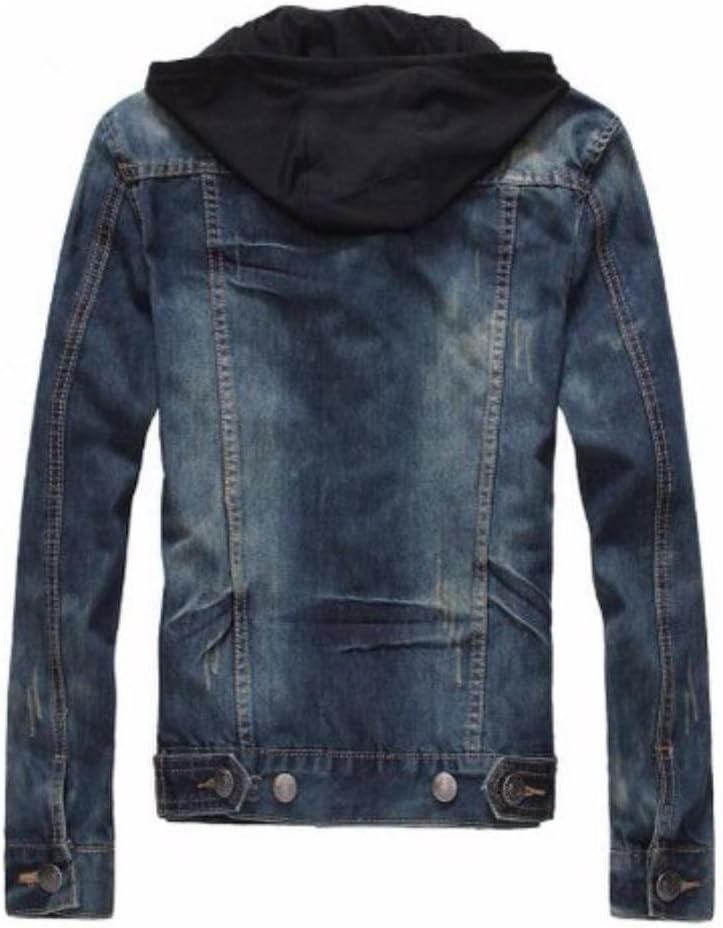 RAK Men's Denim Jacket With Detachable Hoodie Denim Jackets For Men Casual Outerwear