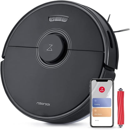 Roborock Q7Max+Robot Vacuum Cleaner, Hands-Free Cleaning for up to 7 Weeks, Robotic Vacuum with APP-Controlled Mopping, 4200Pa Suction, No-Mop&No-Go Zones, 180mins Runtime, Works with Alexa(White)