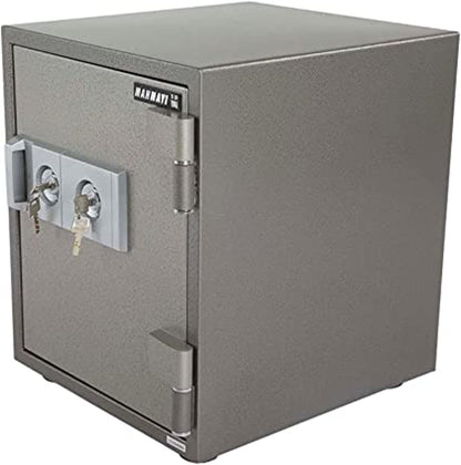 Mahmayi Secureplus 680-4Dk 4 Drawer Fire Filing Cabinet 222Kgs - Secure Steel Safe with Centralized Lock, Stylish Grey Finish for Office Use and Document Protection (4 Drawers, Key + Dial)