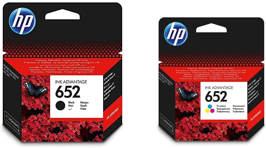 HP 652 Black Original Ink Cartridge [F6V25AE] | Works with HP DeskJet 3787, 3789, 3835, 4535 Printers