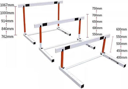 Athletics Hurdles, Height Adjustable Sports Training Hurdle Professional Athlete/Coach Practice Speed Hurdles (106cm)