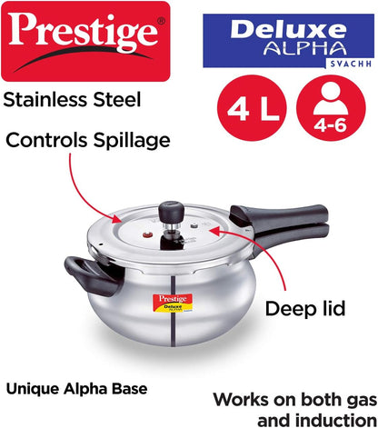 Prestige Stainless Steel Cooker Dlx Alpha Svachh Baby Handi 2 Ltr Cooker Mpd20266 | Silver