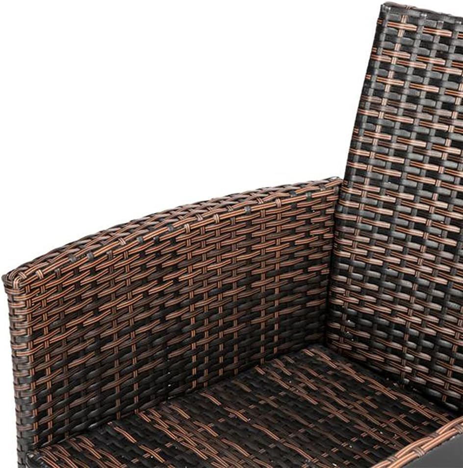 Out Patio Rattan Wicker Furniture with Cushions Double Couple Seat, Love Seat Perfect Front Porch Décor and Garden Poolside Balcony Furniture