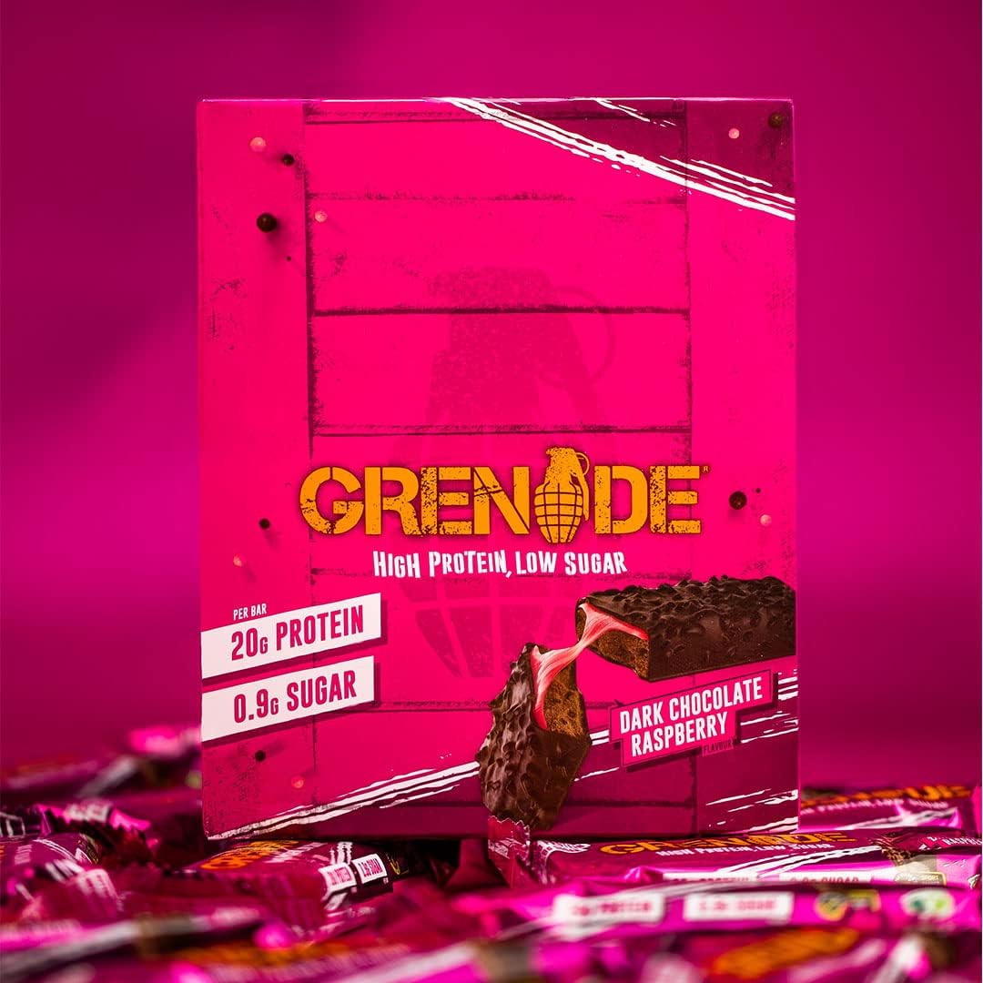 Grenade High Protein, Low Sugar Bar - Chocolate Chip Salted Caramel, 12 x 60 g