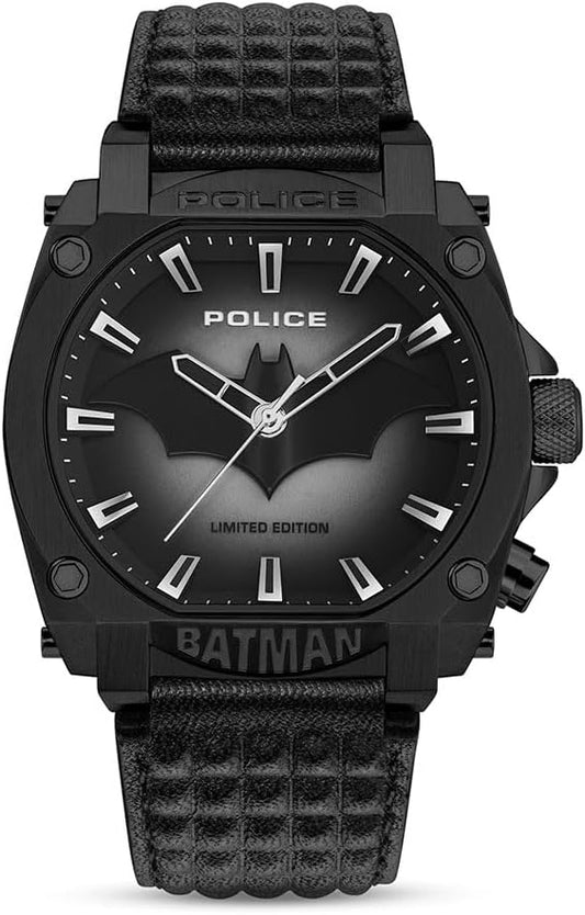 Police Forever Batman Limited Edition Genuine Leather Gents Watch With Stainless Steel Case