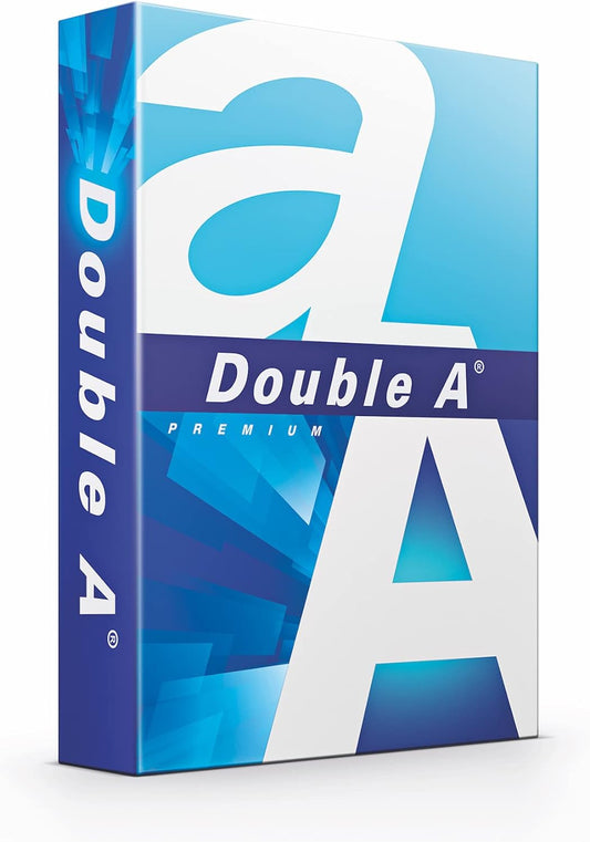 Double A - Printer Copy Paper, Size A4, GSM 80, 500 Pages Ream - White