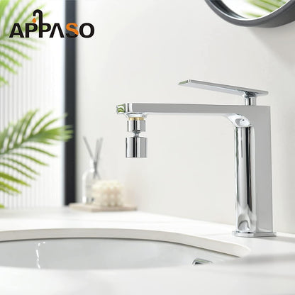 APPASO Kitchen Faucet with Pull Down Sprayer - Single Handle One Hole High Arc Pull Out Kitchen Sink Faucets with Deck Plate, Brushed Nickel, APS220BN