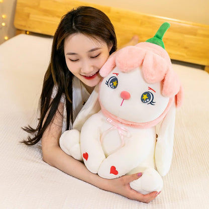 SYOSI Plush Bunny Stuffed Animal Weighted Soft Bunnies Toy Plushie Cute Rabbit Doll Gifts for Kids Girls Adults Little Gift (26cm)