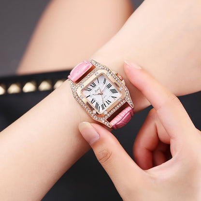 Luxury Womens Watch with Bracelet Gifts Set Rose Gold for Lady Female Elegant Wrist Watches Ladies Stylish Bracelet Watches