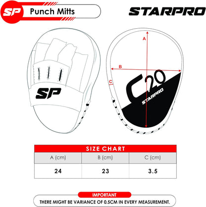 Starpro C20 Boxing Pads Boxing Pads Adult, Focus Pads, Boxing Mitts, Punching Pads, Sparring Pads, Boxing Pads Kids, Boxing Punch Mitts, Focus Mitts, Black