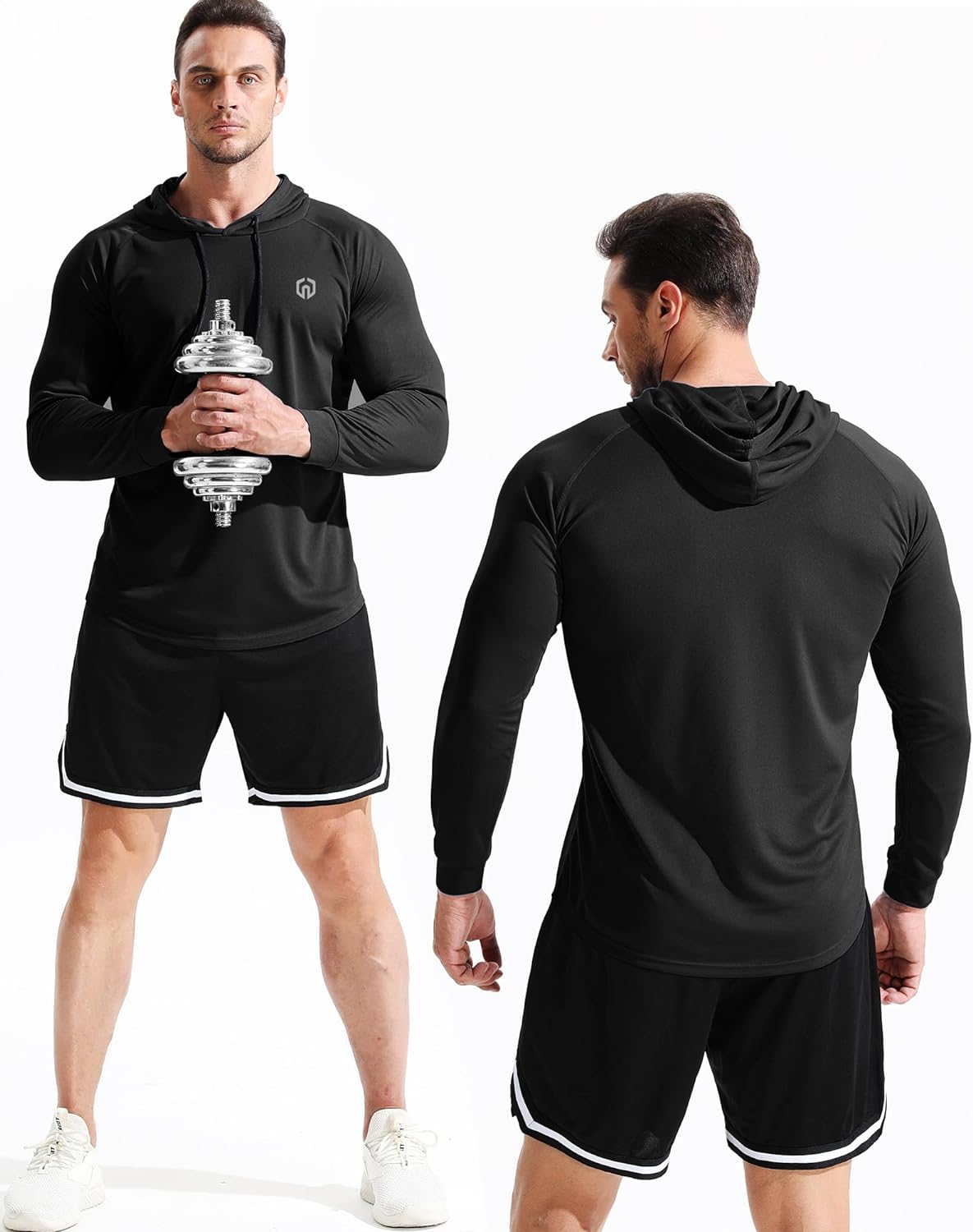 NELEUS Men's Dry Fit Athletic Workout Running Shirts Long Sleeve