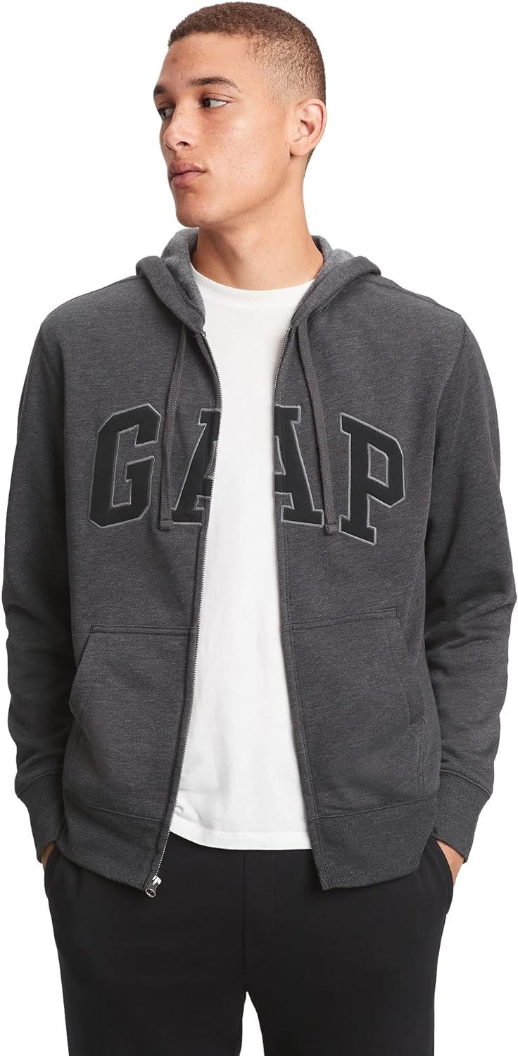 GAP Men's Logo Heritage Hoodie Hooded Full Zip Sweatshirt