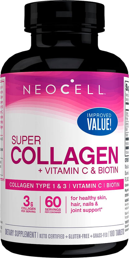 Neocell Super Collagen PlUS C, 250 Tablets