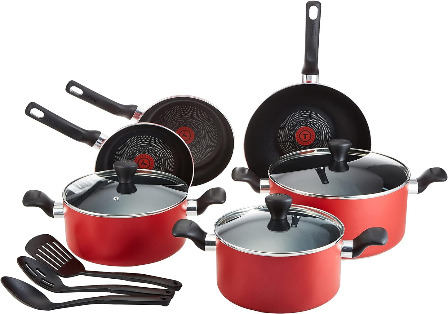 Tefal Aluminum Super Cook Non-Stick Cookware Set, Black, 9Pcs, B459S984, Online Exclusive