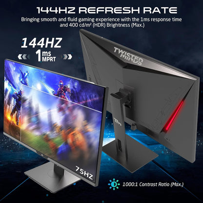 Twisted Minds 28" Uhd 144Hz Gaming Monitor-Fast Response Time 0.9Ms Led-3840*2160 Resolution Freesync And G-Sync Supported Monitor