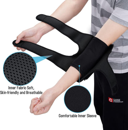 Elbow Brace, Comfortable Night Elbow Support, Adjustable Elbow Stabilizer, for Sleep Elbow Splint, with 2 Removable Metal Splints for Cubital Tunnel Syndrome, Tendonitis, Ulnar Nerve, Tennis