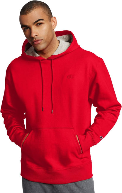 Champion mens Hoodie, Powerblend, Fleece Striped Sweatshirt for Men (Reg. Or Big & Tall) Hooded Sweatshirt