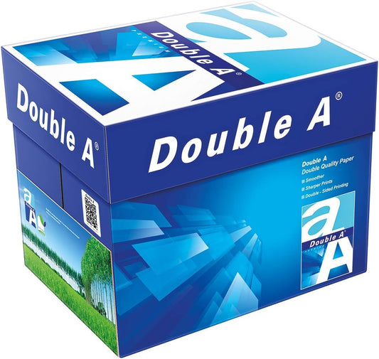 Double A - Printer Copy Paper, Size A4, GSM 80, 500 Pages Ream (Bundle of 5 Reams