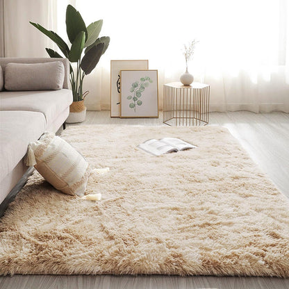 LIODUX Ultra Soft Indoor Modern Area Rugs Fluffy Living Room Carpets for Children Bedroom Home Decor Nursery Rug, Washable Furry Throw Rugs (White, 200 x 300 cm)