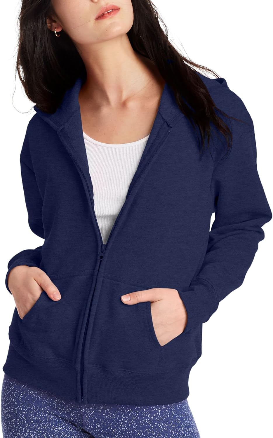 Hanes womens Women's Fleece Full-zip Hood Fleece Jacket (pack of 1)