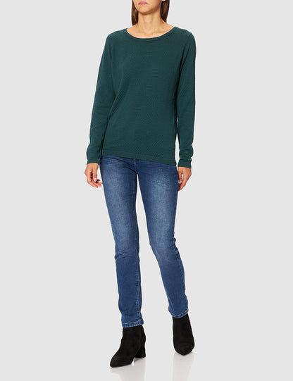 Vero Moda Women's Vmcare Structure Ls O-neck Blou Ga Noos Sweater