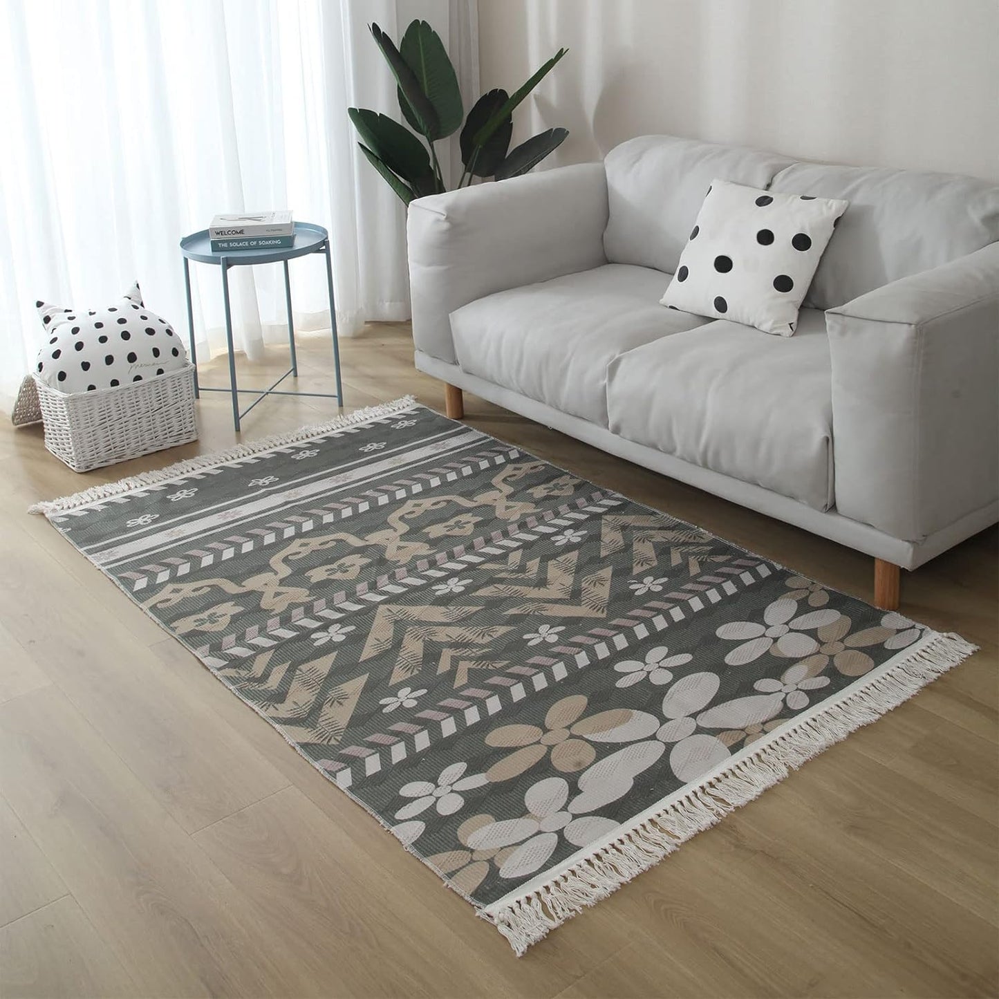 Area Rugs For Living Room Bedroom, Cotton Linen Floor Mat, Mrkhojahas 50x160cm