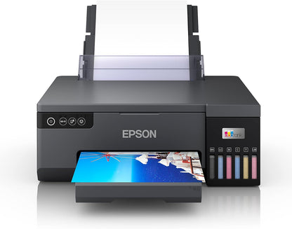 Epson Ecotank 6-Colour A4 Photo Printer Wifi Connected, With Smart App Connectivity, Large, Black, L8050