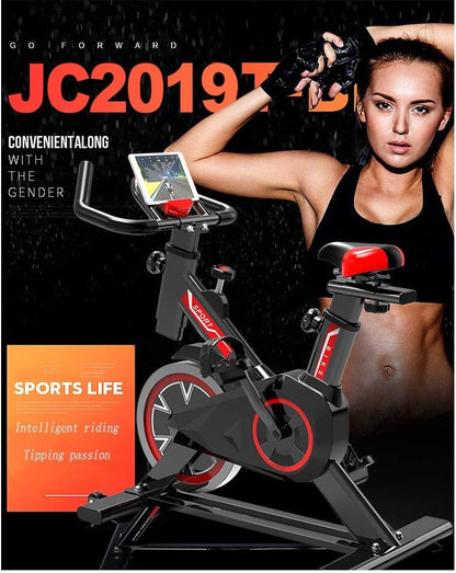 Coolbaby Vertical Indoor Exercise Bike, Silent Cycle With Racing Bike With Adjustable Handlebar And Seat, Aerobic Training Fitness Cardio Bike, Ideal Cardio Trainer Fitness Bike And Trainer