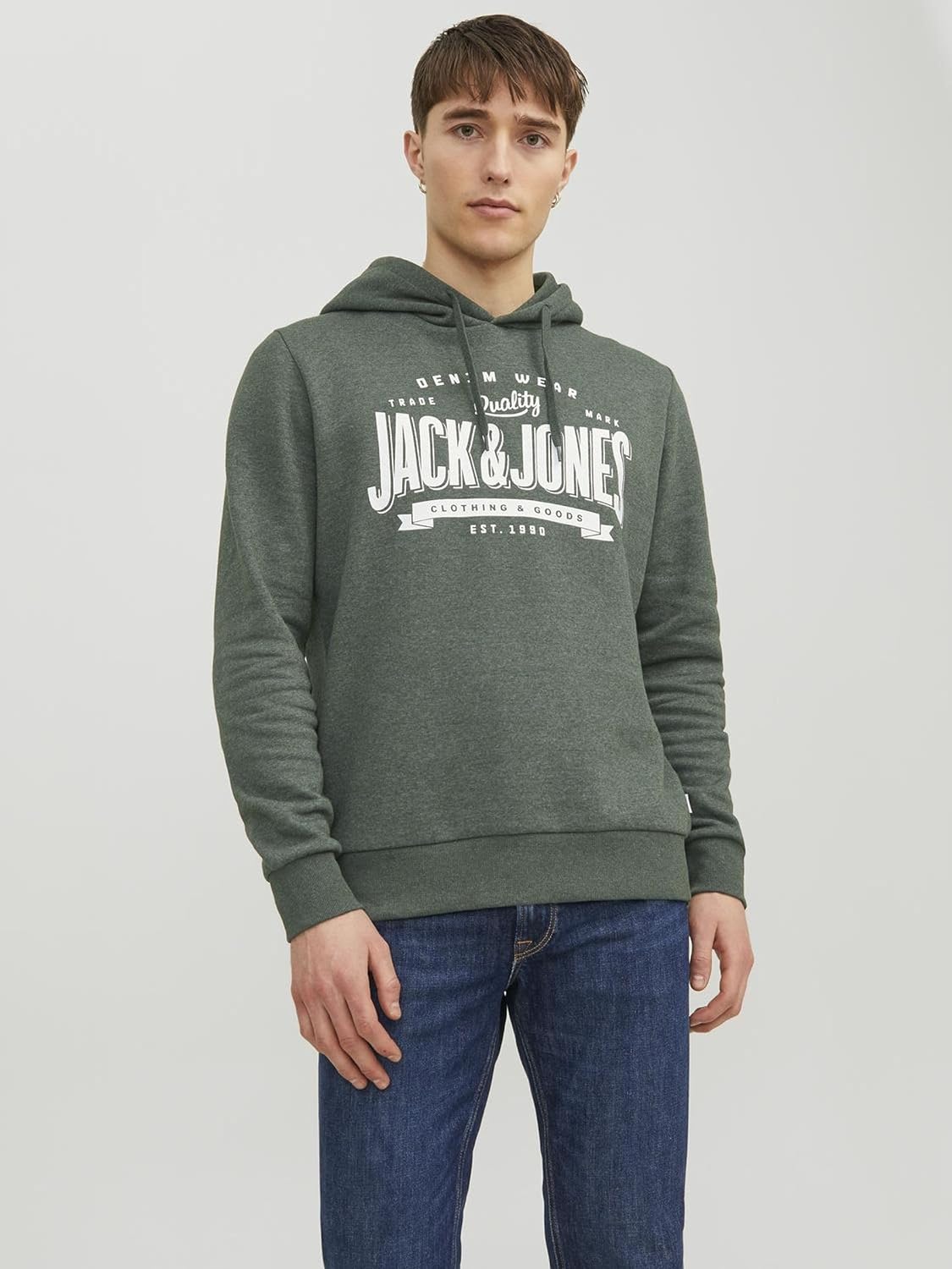 Jack & Jones mens LOGO SWEAT HOOD Sweatshirt