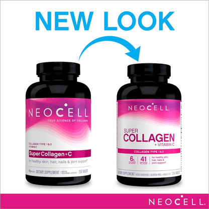 Neocell Super Collagen PlUS C, 250 Tablets