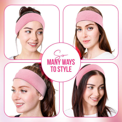 Styla Hair 10 Pack Stretch Headbands Non-Slip Head Wraps Great for Sports, Yoga, Pilates, Running, Gym, Workouts, Baseball, Casual Wear, Gifts & More!