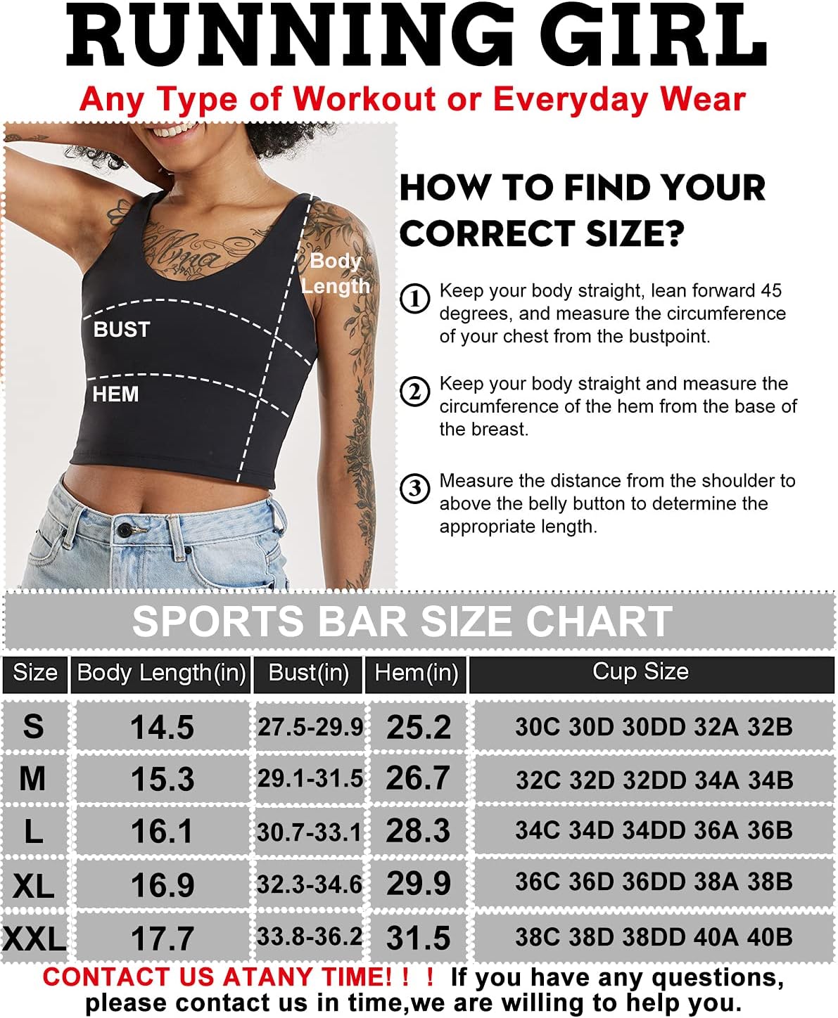 RUNNING GIRL womens Full Coverage Women's Plus Sports Bras