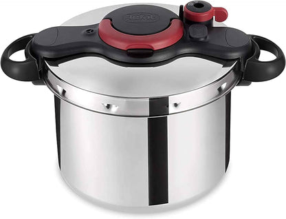 Tefal Stainless Steel Clipso Precision Pressure Cooker 10 Liter, Silver P4411562