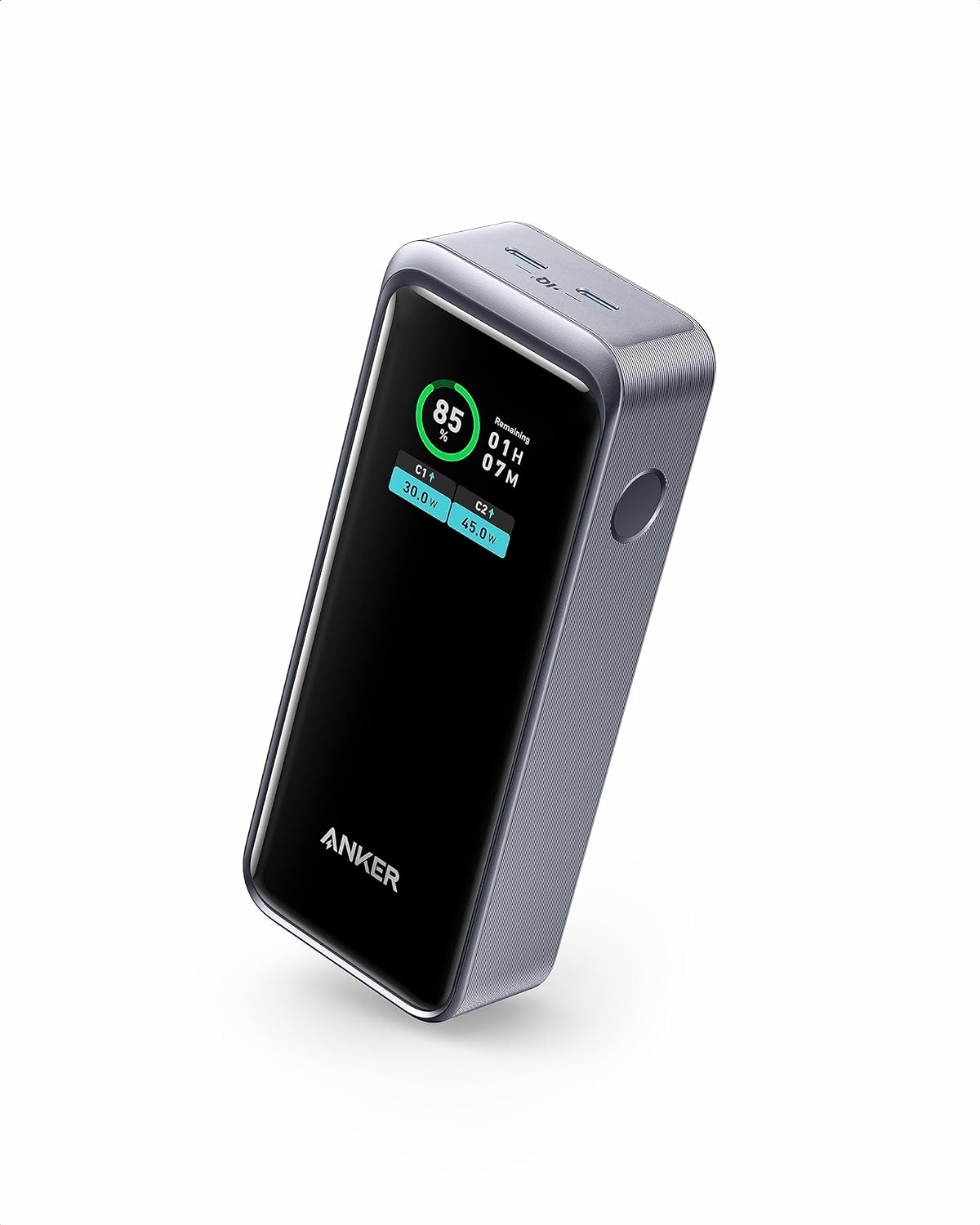 Anker Prime Power Bank, 20,000mAh Portable Charger with 200W Output, Smart Digital Display, 2 USB-C and 1 USB-A Port Compatible with iPhone 15/14 Series, Samsung, Dell, and More