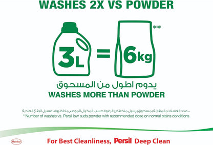 Persil Power Gel Liquid Laundry Detergent For All Washing Machines - 7 Litres, With 2X Power Vs Powder, Deep Clean Technology For Perfect Cleanliness And Long-Lasting Freshness