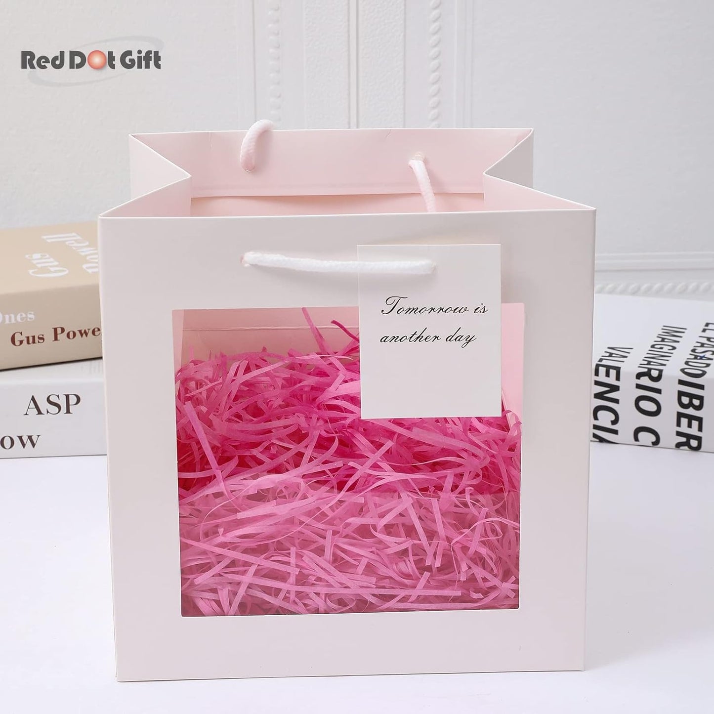 REDDOTGIFT® 100 gram Raffia Paper Shreds Strands Eco-friendly Shredded Crinkle Confetti Crinkle Cut Paper Filling Shredded Paper for Hamper Gift Box Filling (Off-White)