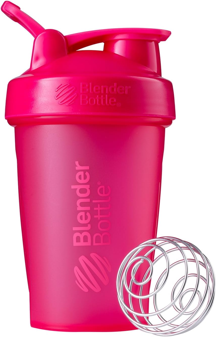 BlenderBottle Classic Loop Top Shaker Bottle, 20-Ounce, Clear/Black/Black 20oz Black 500309